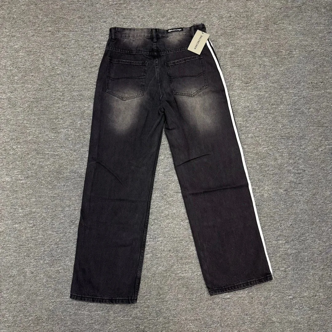 Washed Heavyweight Striped Jeans — photo 11
