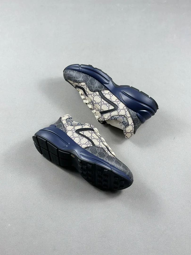 Gucci Run Rhyton White Print Dad Sneakers — Photo 12