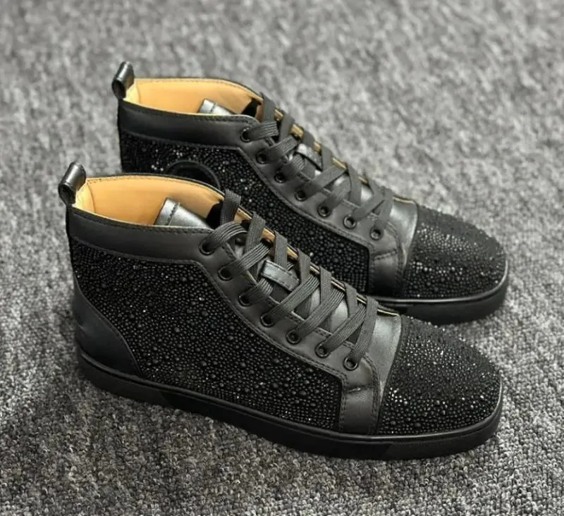 Christian Louboutin Louis Spikes Black Court Trainers — Photo 13