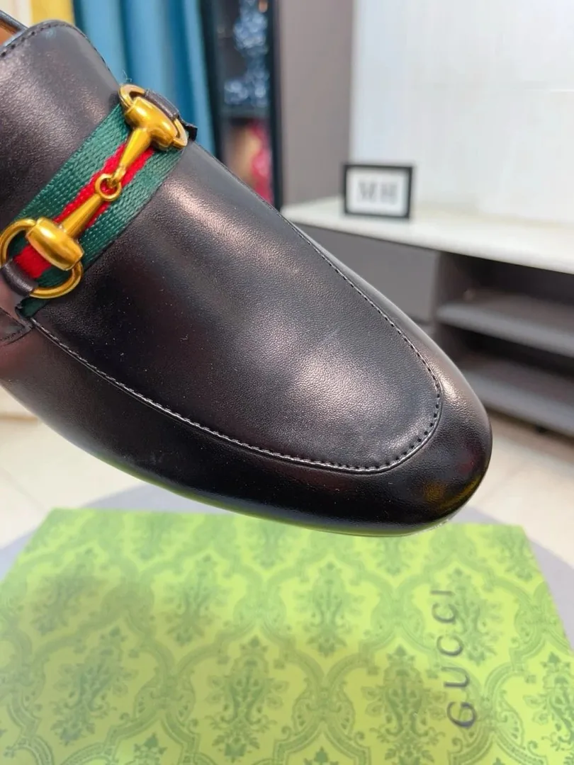 Gucci Horsebit Loafer Beige Grey Leather Low-Tops — Photo 10