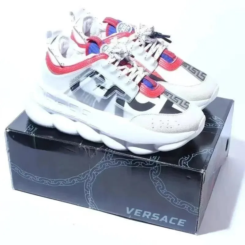 Versace Chain Reaction Navy Low-Top Sneakers — QC