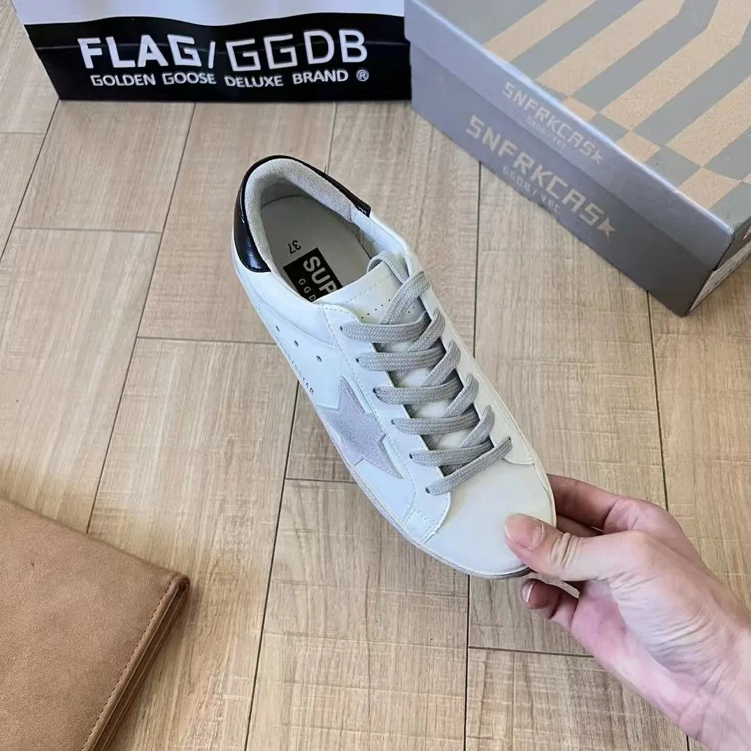 Golden Goose Super-Star White Sneakers — Photo 4