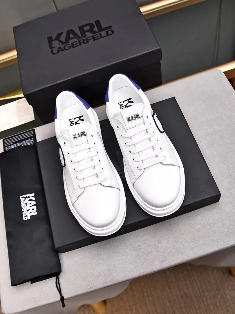 Karl Lagerfeld Kapri White KC Low-Top Sneakers — QC