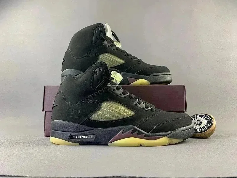 Jordan 5 Black Court Trainers — Photo 2
