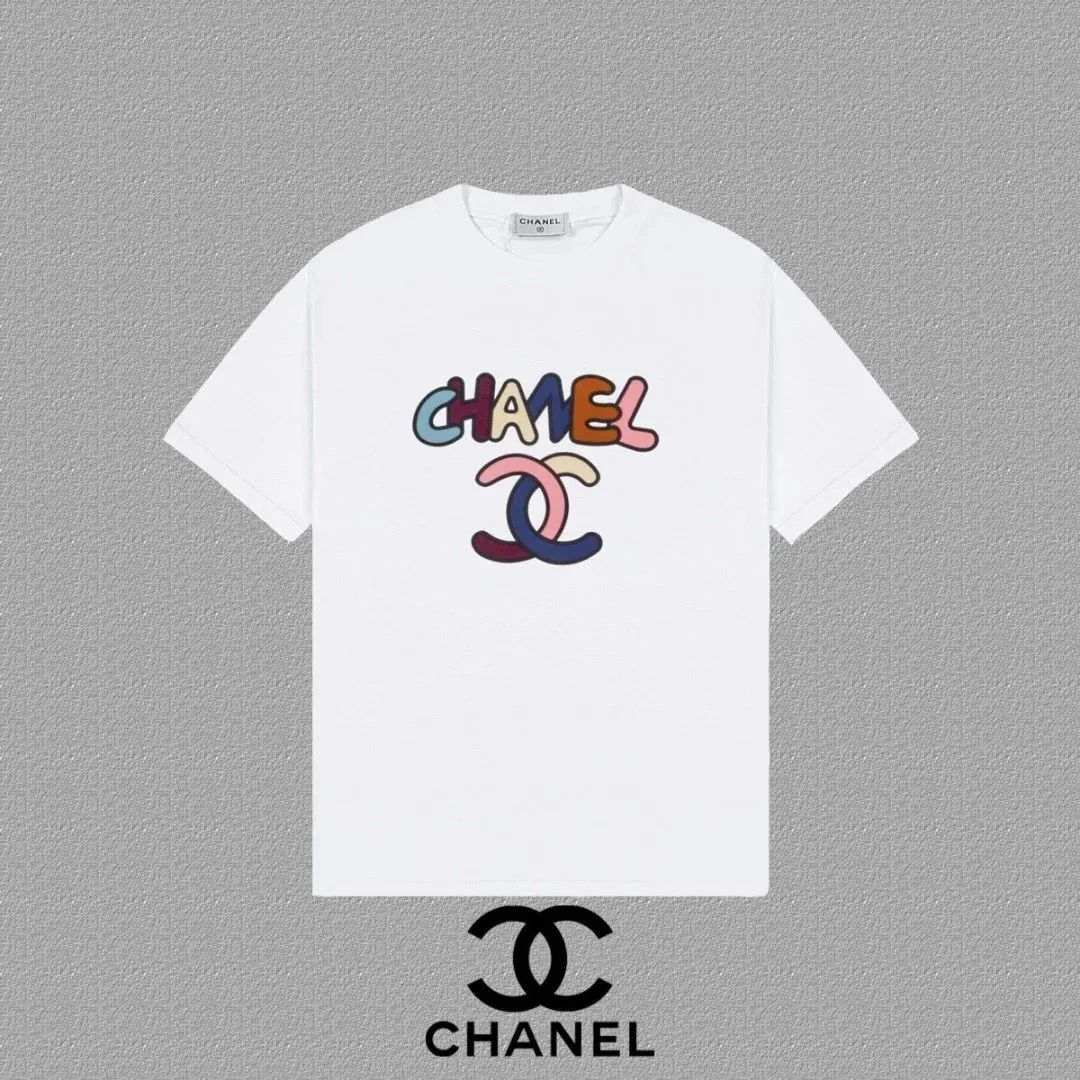Cotton Crewneck Letter Print T-Shirt — Photo 4