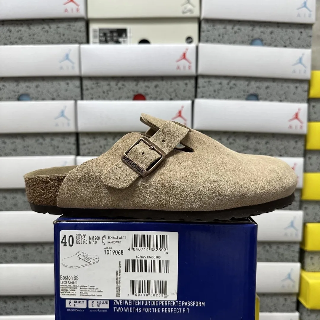 Boston Suede Leather Clog Slides — QC