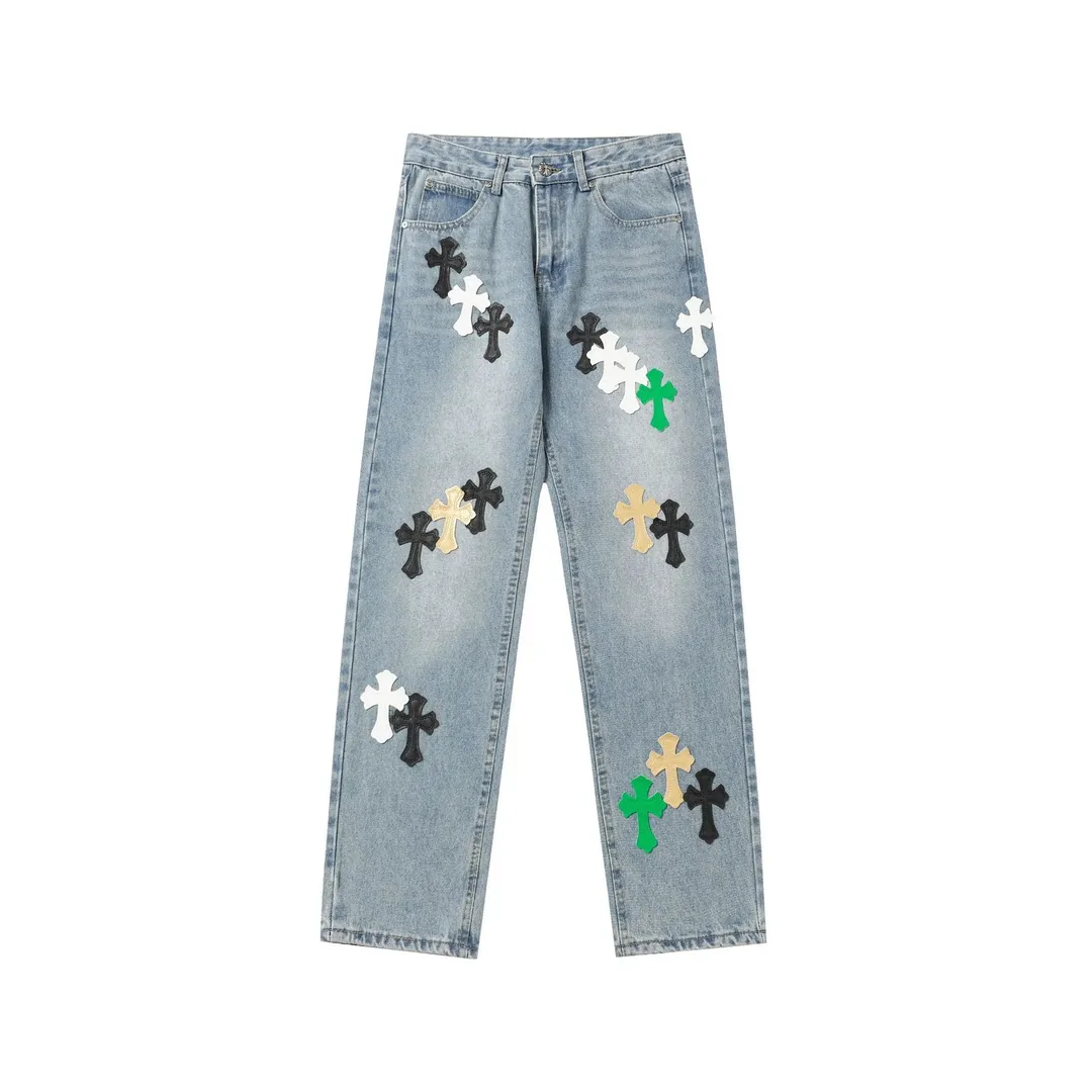 Embroidered Washed Jeans — Photo 13