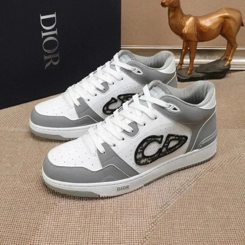Dior B57 Grey Leather Skate Shoes — photo 3