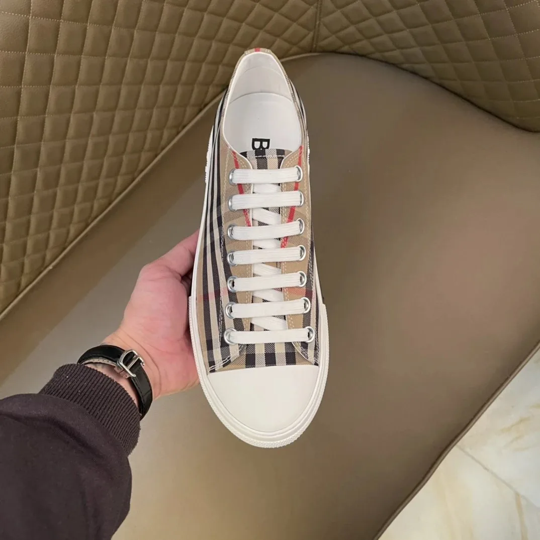 Burberry Grey Vintage Check Sneakers — QC