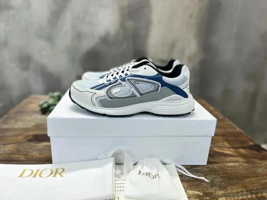 Dior B30 Grey Mesh Trainers — Photo 13
