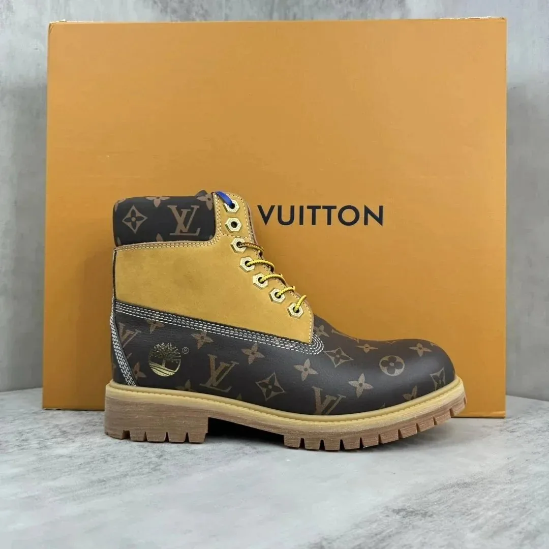 Louis Vuitton LV x Timberland 6-Inch Boot Yellow Lace-Up Boots — Photo 8