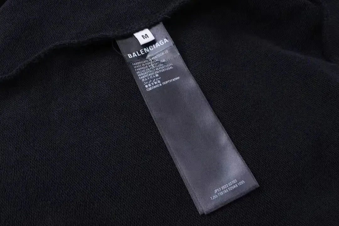 Balenciaga Laurel Logo Black Sweatshirt — Photo 5