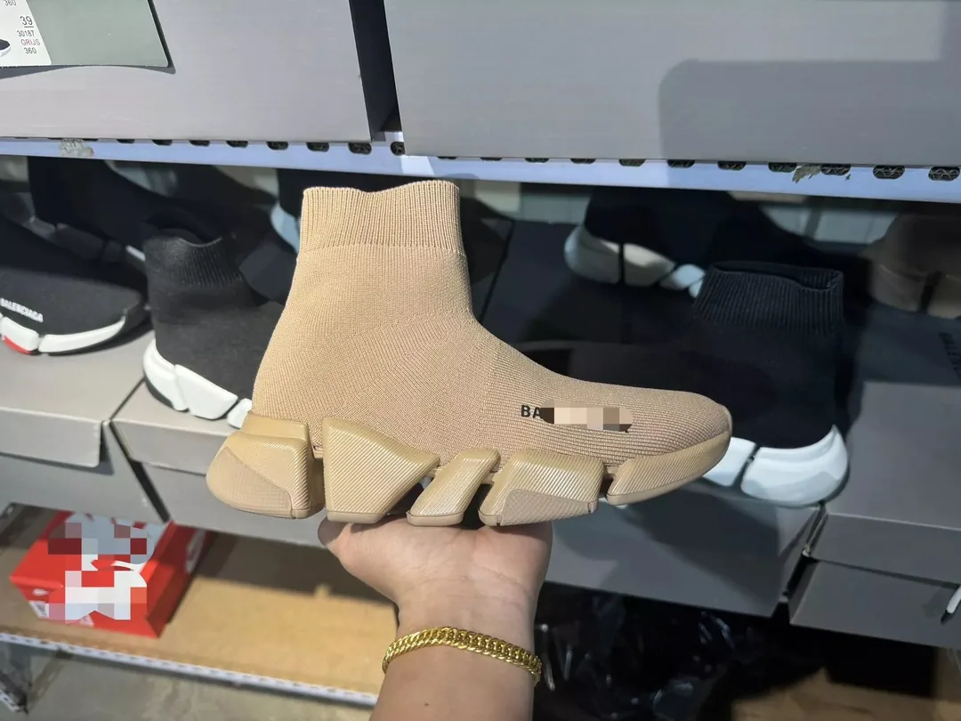 Balenciaga Speed Trainer Black Knit Sock Shoes — QC