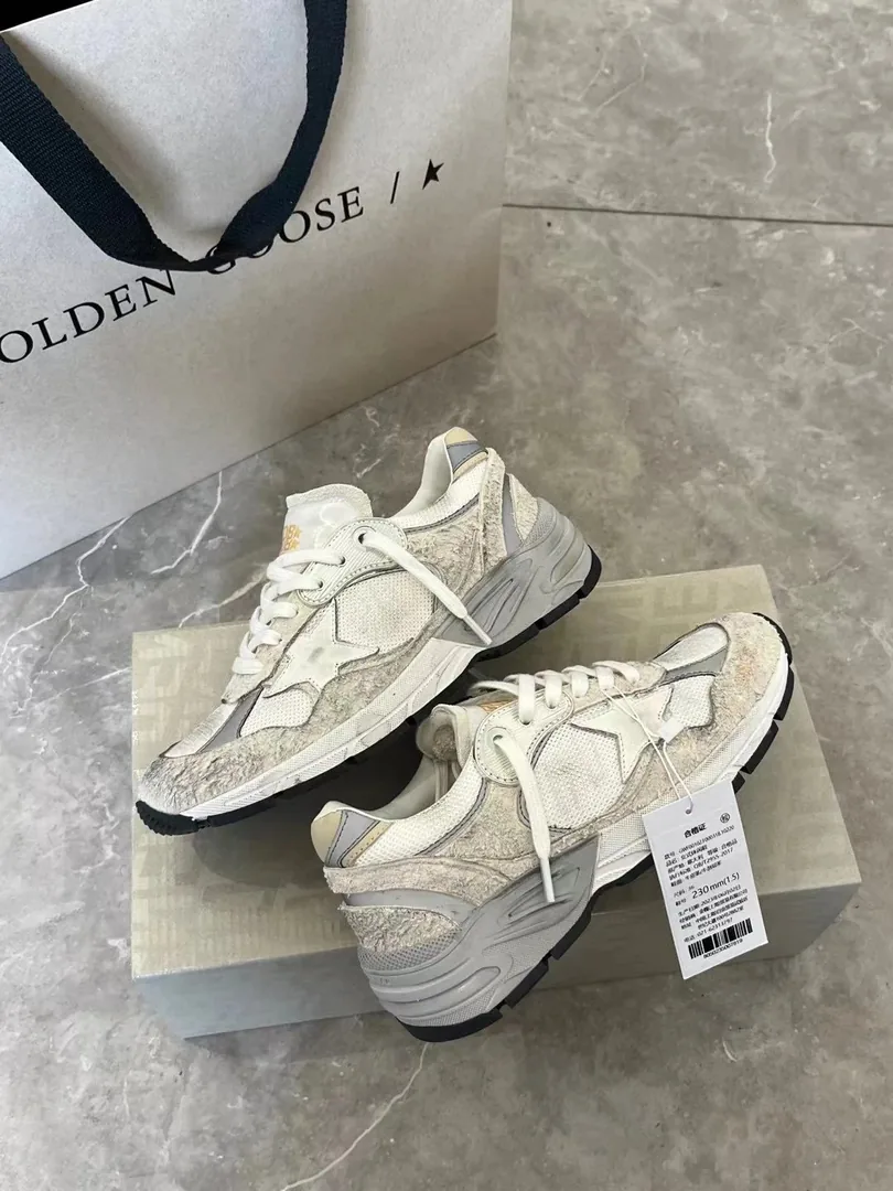 Golden Goose Dad-Star Dad Star White Trainers — QC