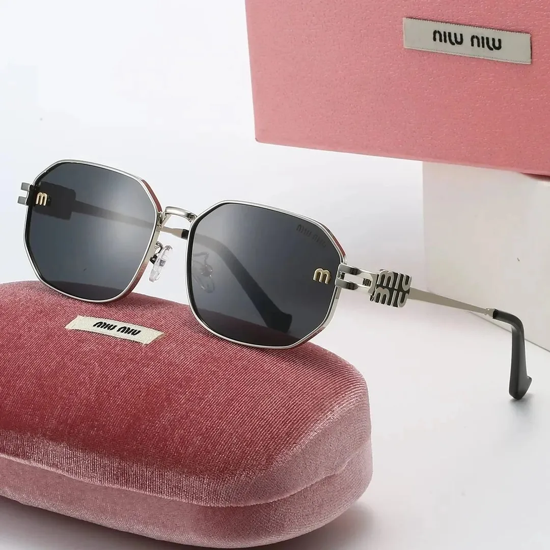 Miu Miu Logo Metal Frame Sunglasses — QC