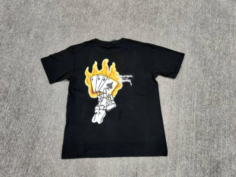 Stussy Flaming Cards T-Shirt — QC