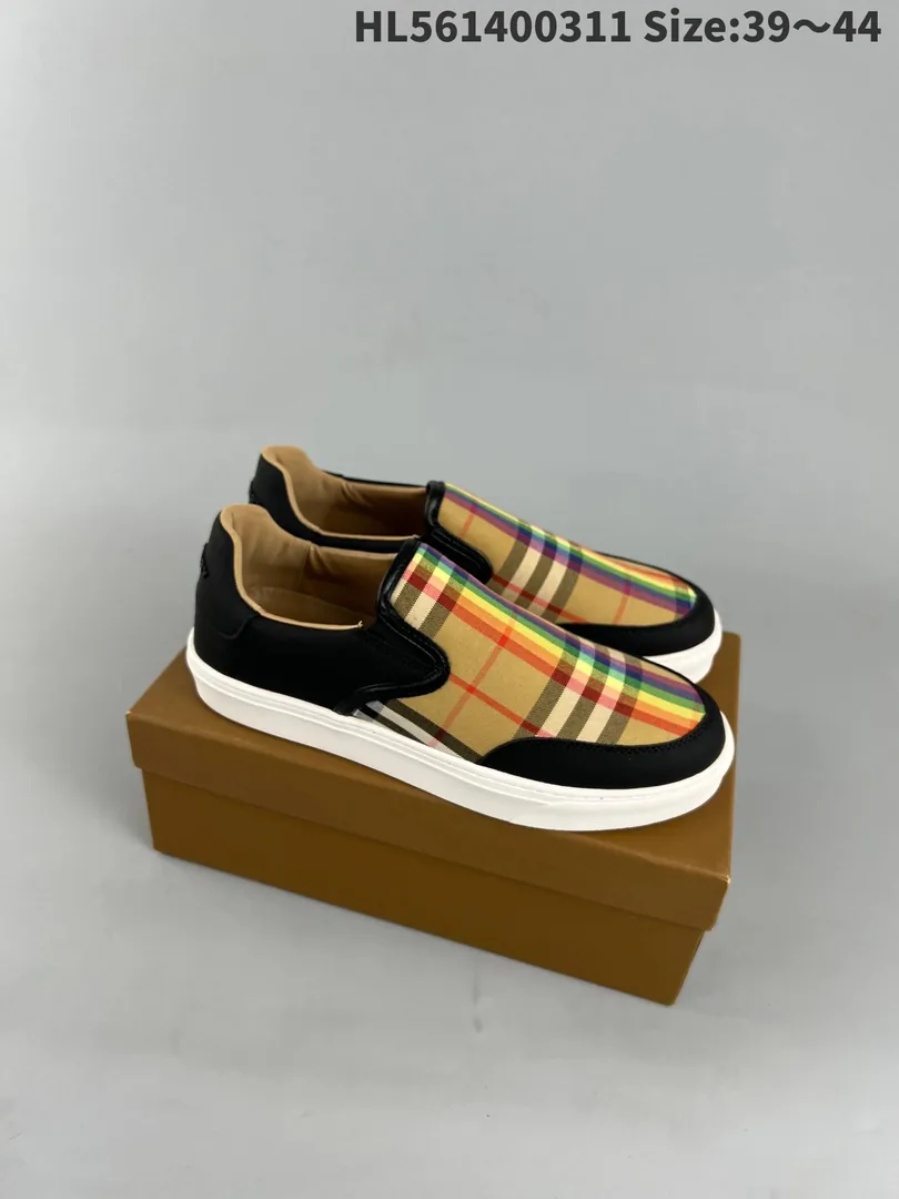 Burberry Vintage Check Sneaker White Black Rainbow Plaid Sneakers — Photo 13