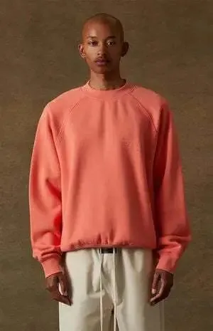 Essentials Black Flocked Crewneck Sweatshirt — Photo 8
