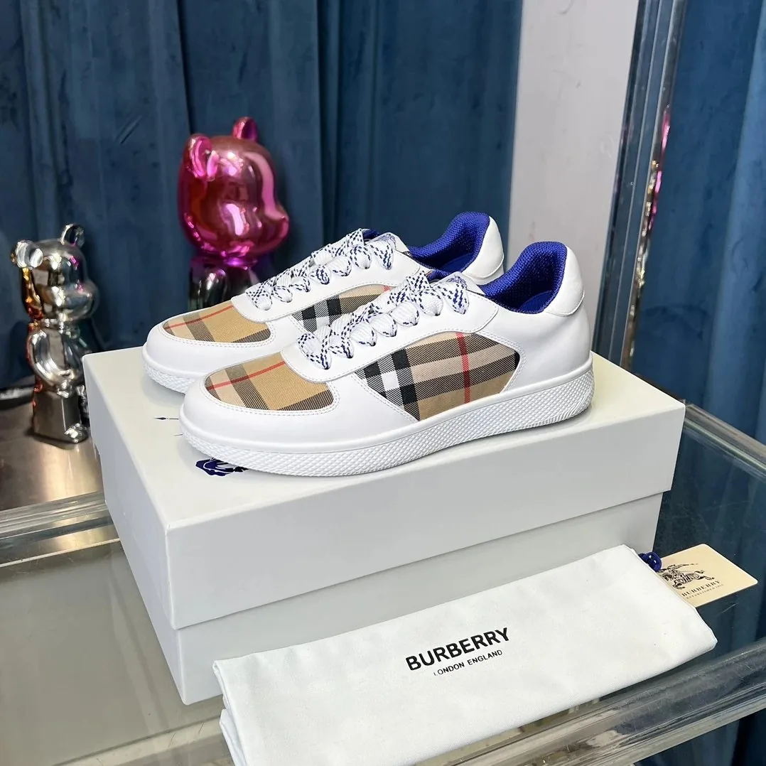 Burberry Vintage Check Sneaker White Leather Sneakers