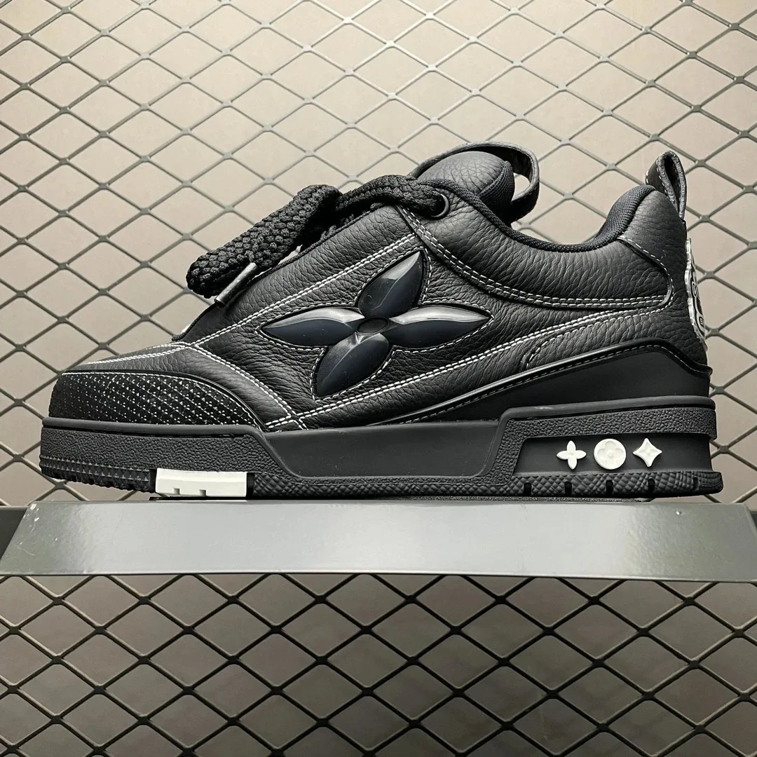 Louis Vuitton LV Trainer Black White Skate Shoes