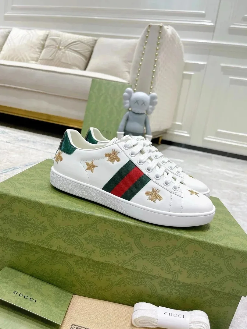 Gucci Ace Louis Vuitton Grey White Sneakers — Photo 8