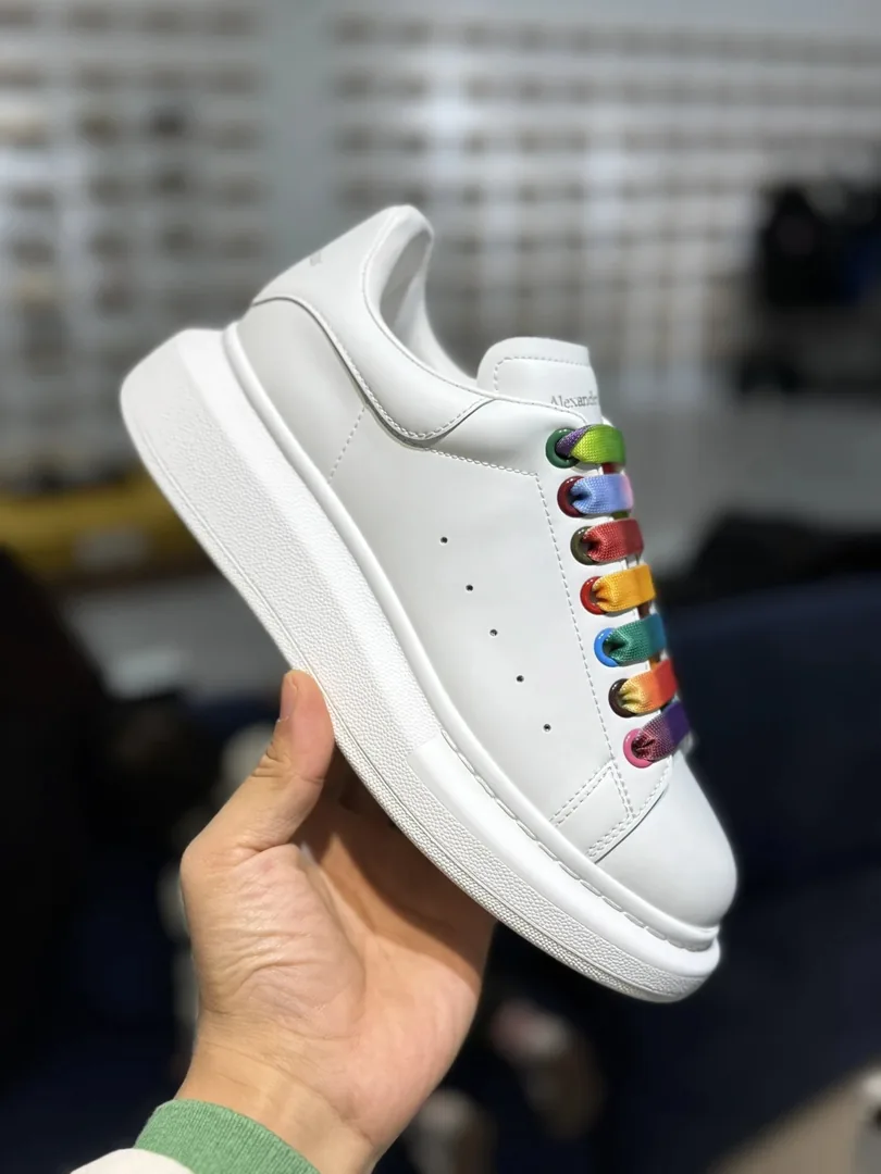 Alexander McQueen Oversized Sneaker White Black Platform Sneakers — Photo 4