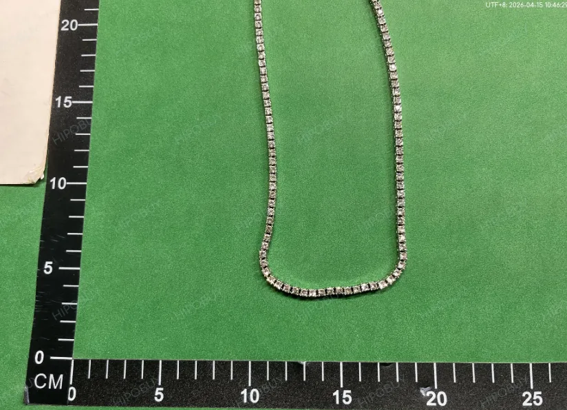 Rhinestone Tennis Chain Necklace — Photo 13