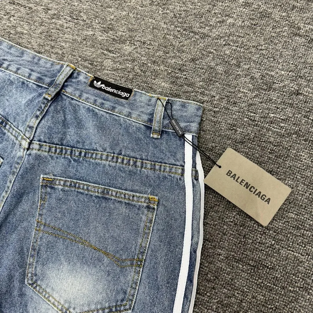 Washed Heavyweight Striped Jeans — photo 7
