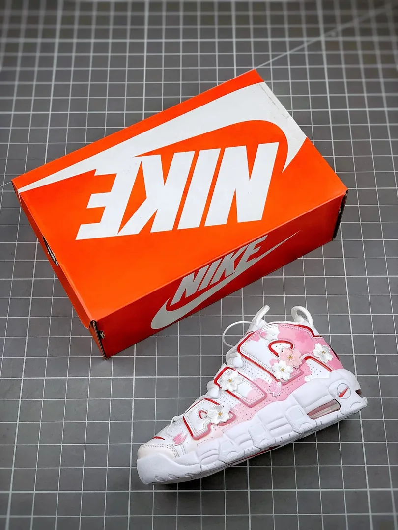 Nike Air More Uptempo Sakura Pink Sneakers — Photo 3