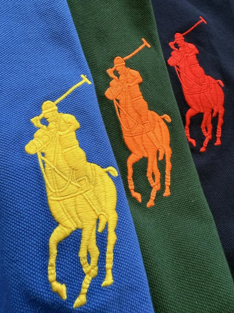 Embroidered Pique Cotton Polo Shirt — QC