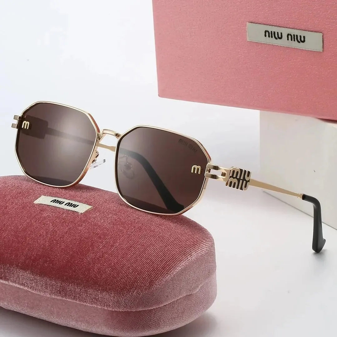 Miu Miu Logo Metal Frame Sunglasses — QC