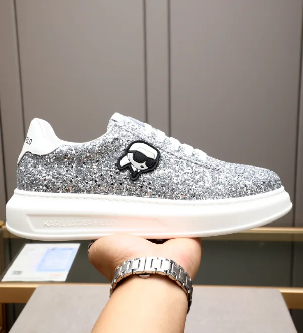 Karl Lagerfeld Kapri White KC Low-Top Sneakers — QC
