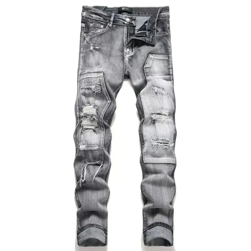 Amiri Distressed Painted Jeans — Photo 14