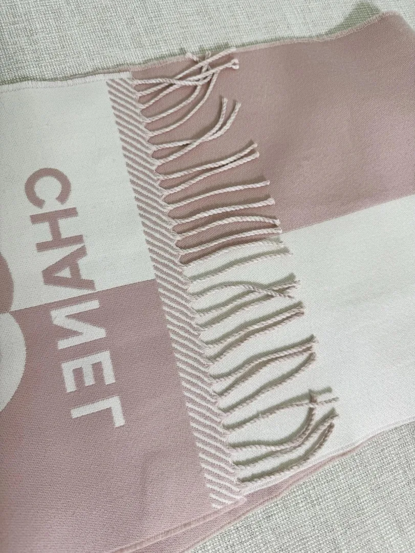 Two-Tone CC Wool Scarf — Photo 13