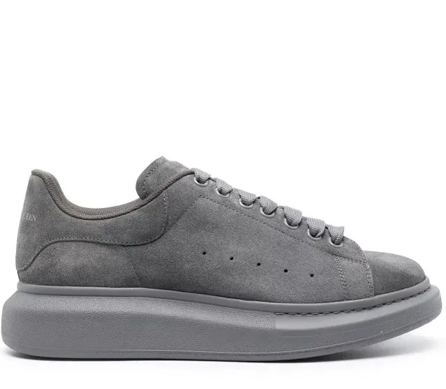 Alexander McQueen Oversized Sneaker White Suede Low-Top Sneakers — Photo 13