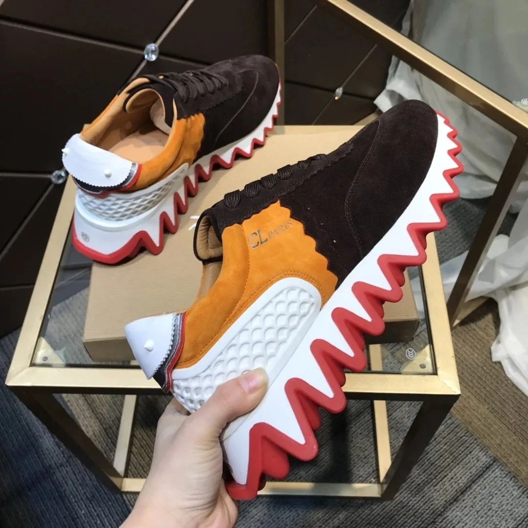 Christian Louboutin Red White Red-Sole Sneakers — Photo 13