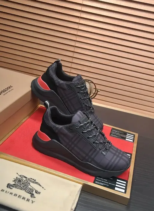 Burberry Brown Check Athletic Sneakers — photo 10