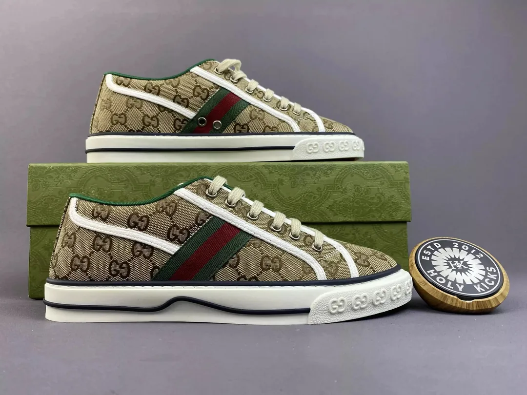 Gucci Tennis 1977 Beige Green Low-Tops
