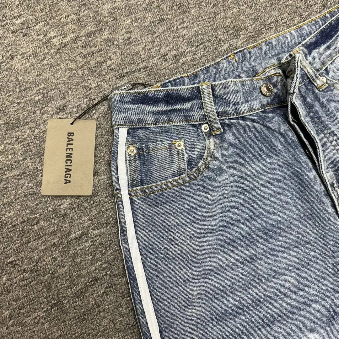 Washed Heavyweight Striped Jeans — photo 4