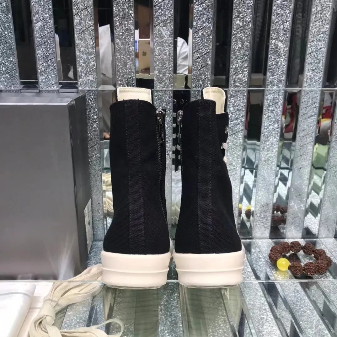 Rick Owens Ramones White Canvas High-Tops — Photo 4