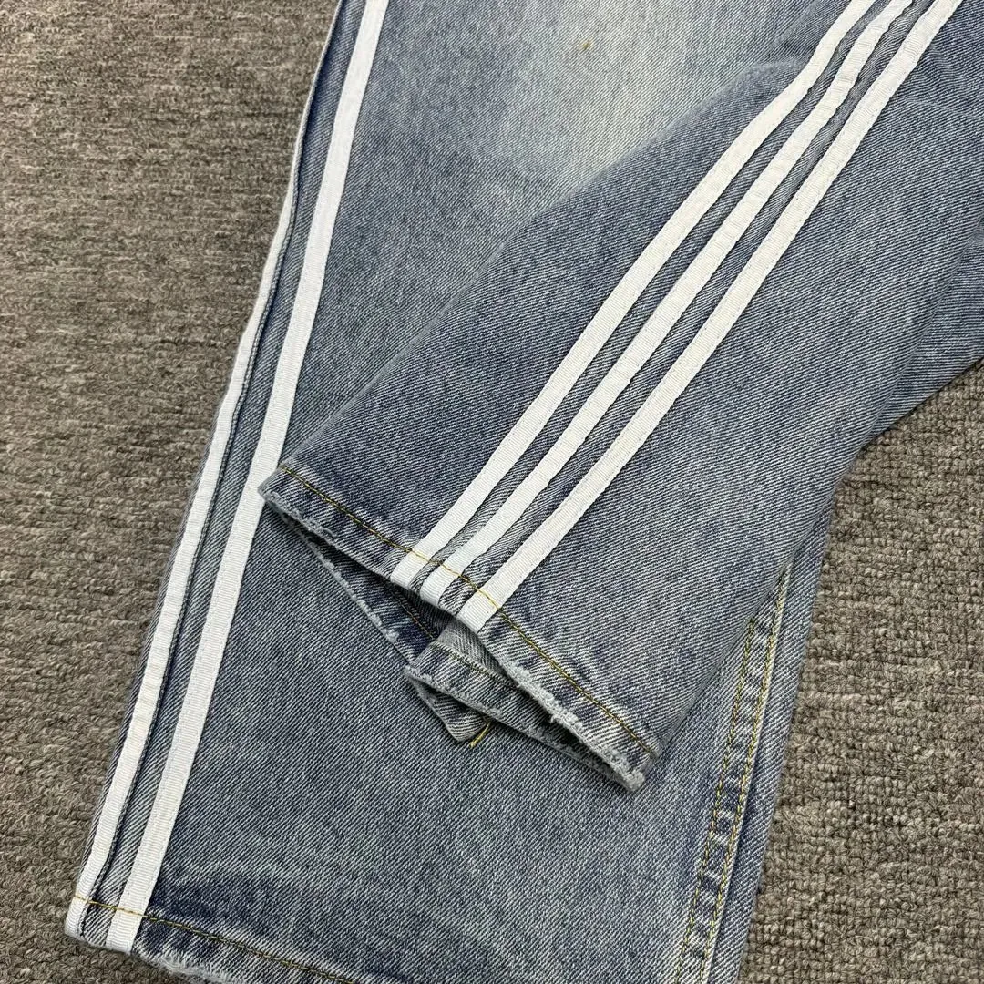 Washed Heavyweight Striped Jeans — photo 6
