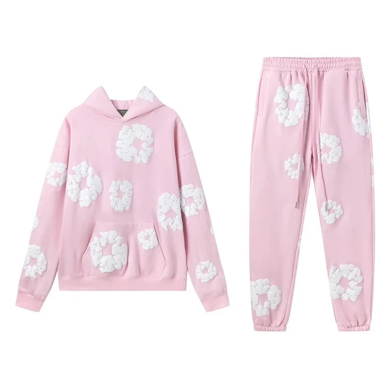 Fleece Foam Print Hoodie Set — Photo 3