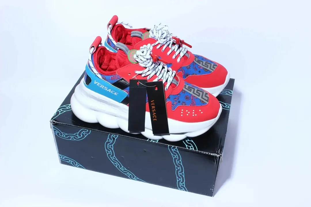 Versace Chain Reaction Navy Low-Top Sneakers — photo 8