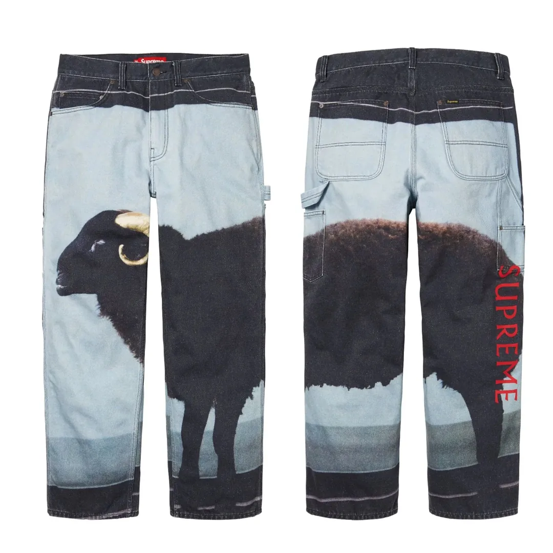 Supreme 3D Print Baggy Jeans — Photo 7