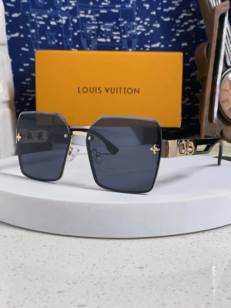 Gold Irregular Metal Sunglasses — QC