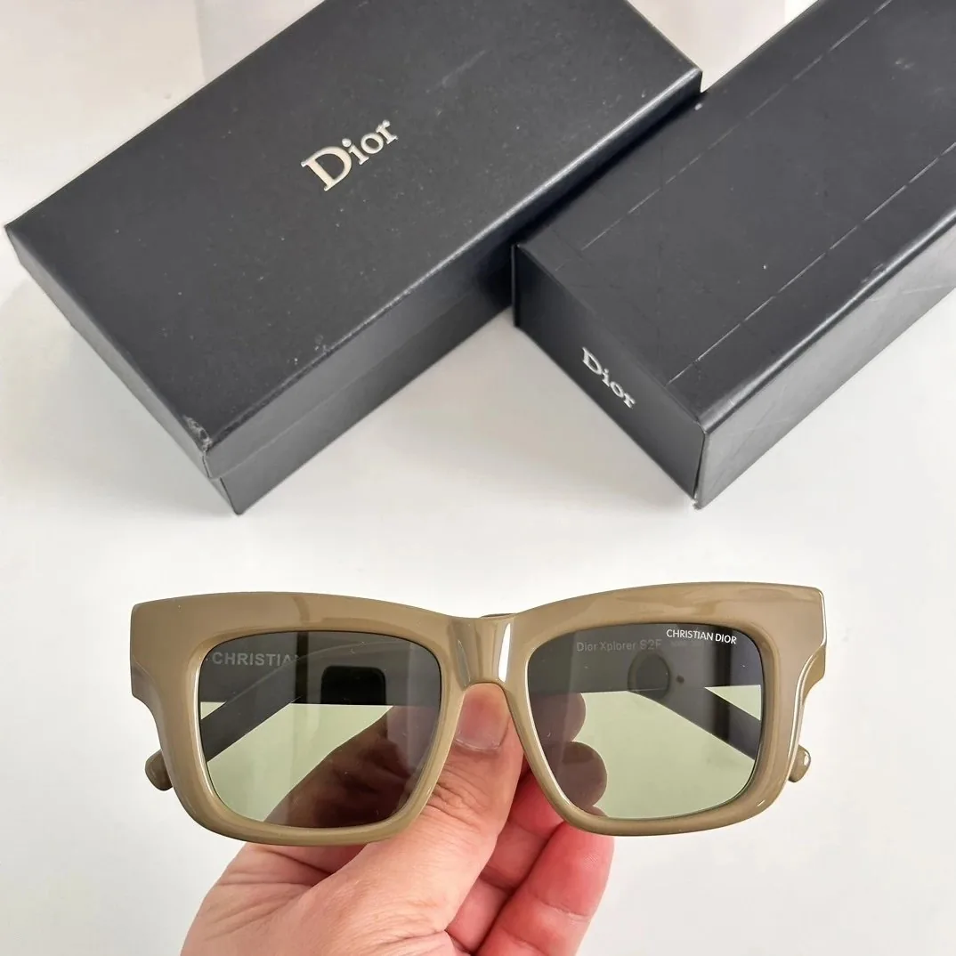 Dior Logo Square Sunglasses Black — QC