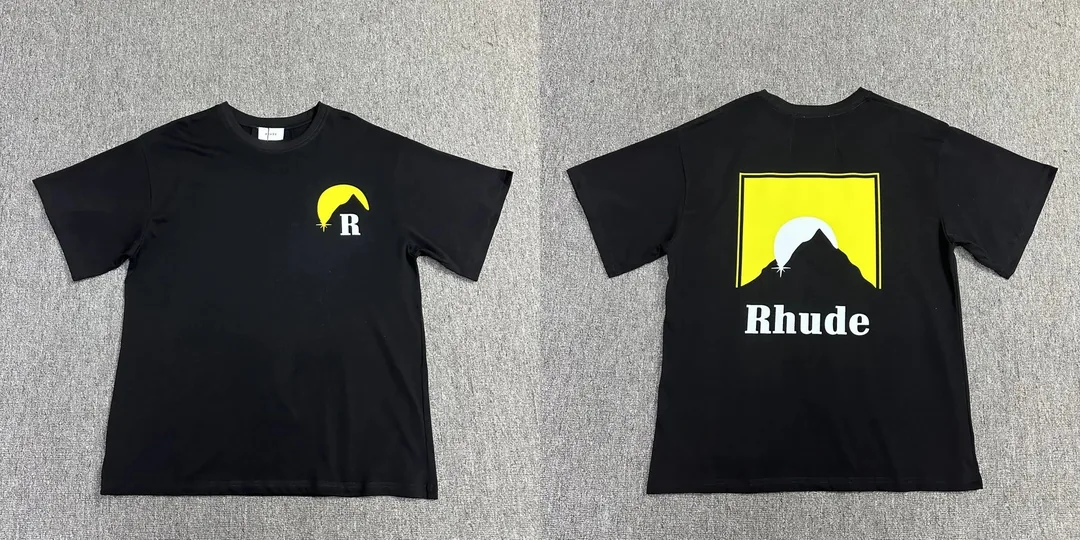 Rhude Letter Logo Print Cotton T-Shirt — Photo 10