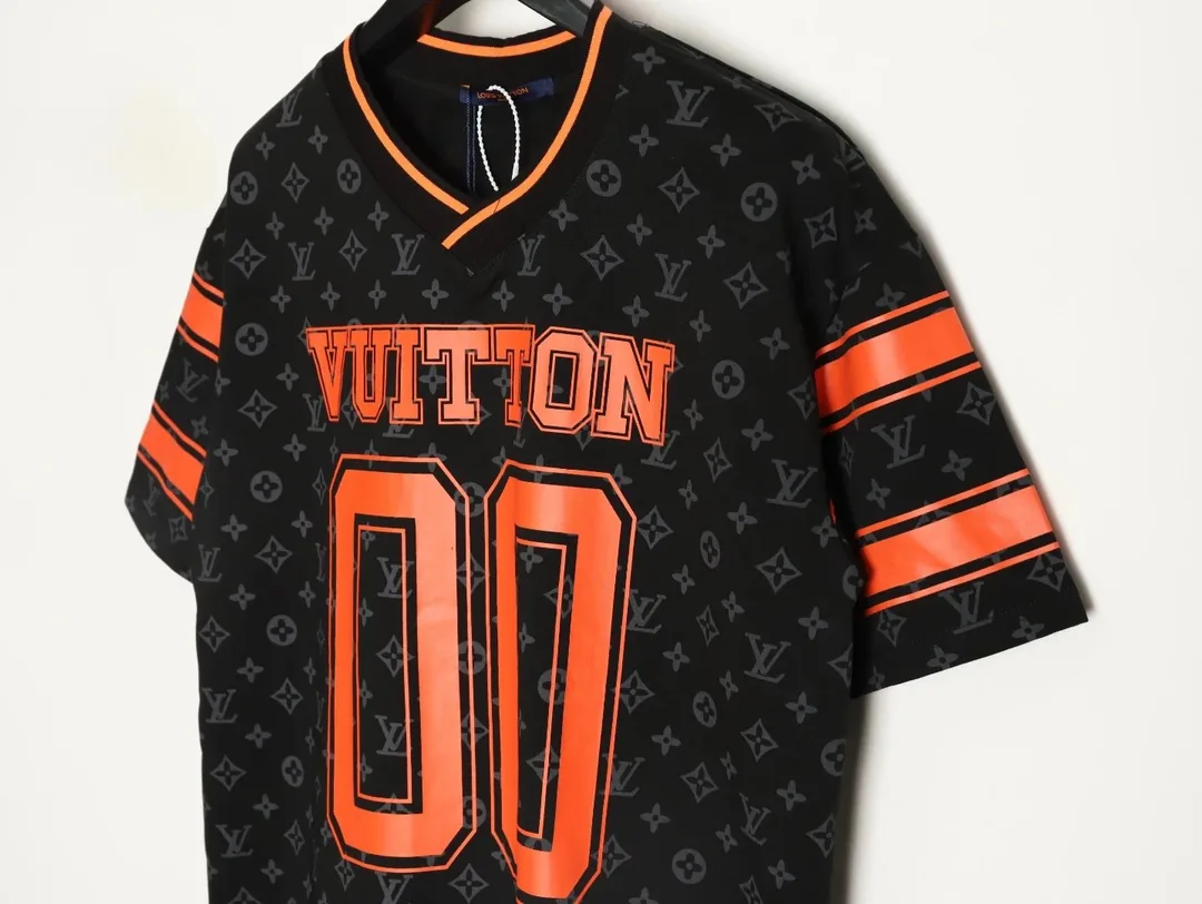 Orange Letter Print T-Shirt — QC