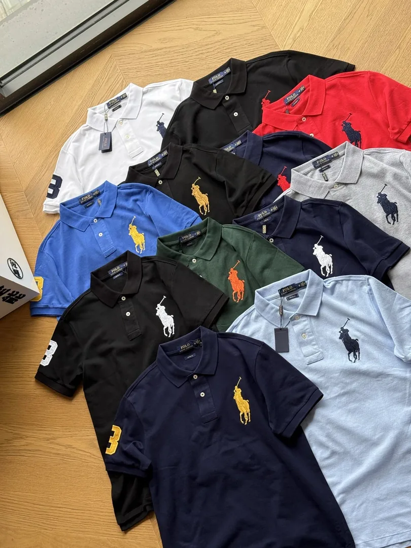 Embroidered Pique Cotton Polo Shirt