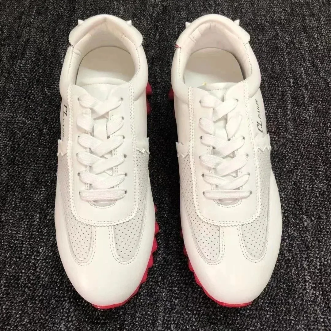 Christian Louboutin White Zip-Up Sneakers — QC
